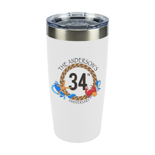Numbers Ahoy - Personalized Insulated Water Tumbler
