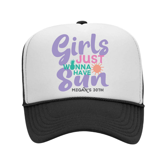 Sun Fun - Women's Personalized Trucker Hat