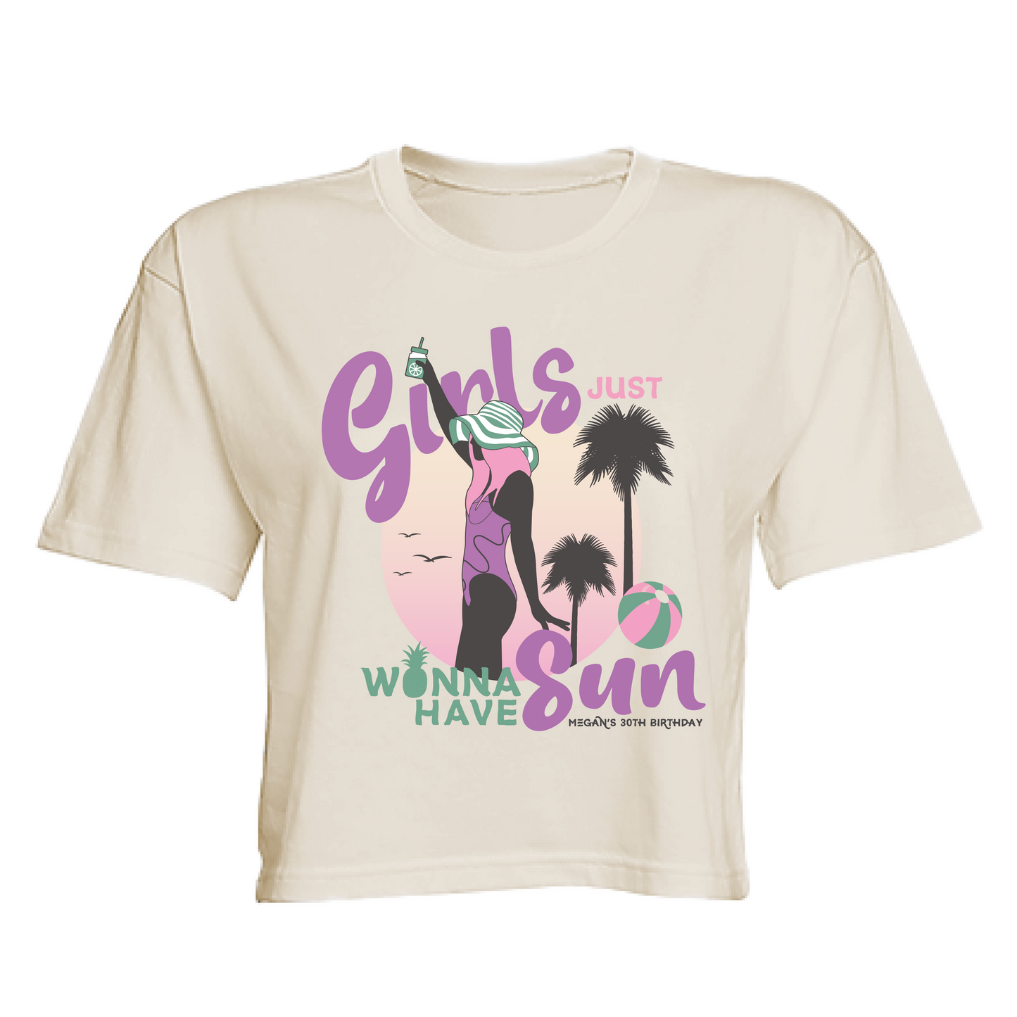 Sun Fun - Women's Personalized Crop Top