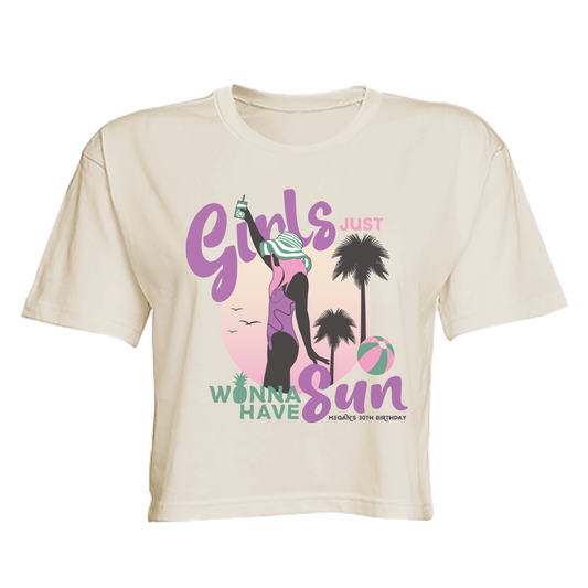Sun Fun - Women's Personalized Crop Top