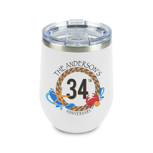 Numbers Ahoy - Personalized Wine Tumbler