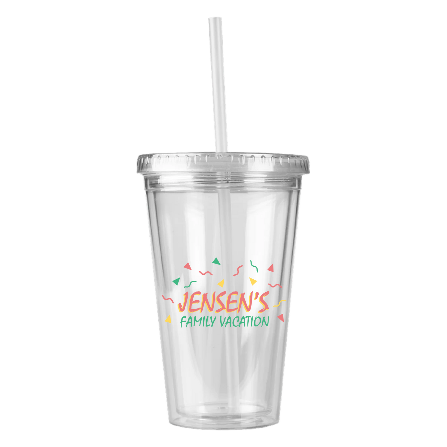Fiesta -  Personalized Tumbler with Straw