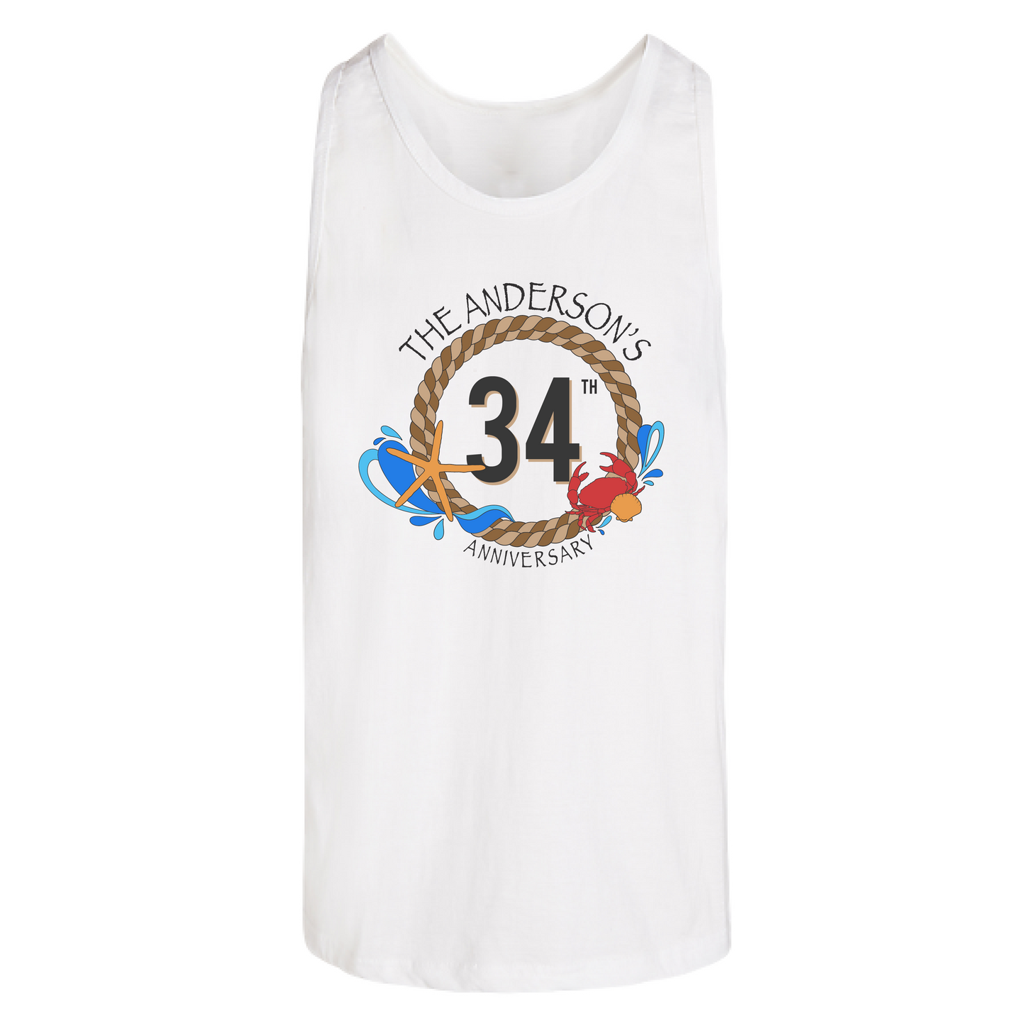 Numbers Ahoy - Men's Personalized Tank Top