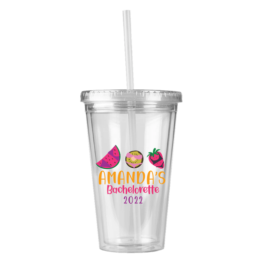 Fruit Girls -  Personalized Tumbler with Straw